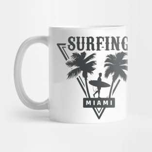 Retro Hawaii Hippie Van Beach Surfer Longboard Aloha Mug